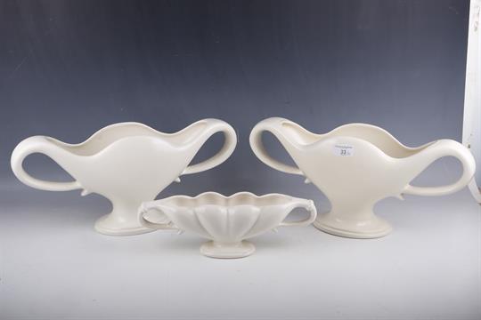 A Pair Of Fulham Pottery Flower Vases Designed By Constance Spry