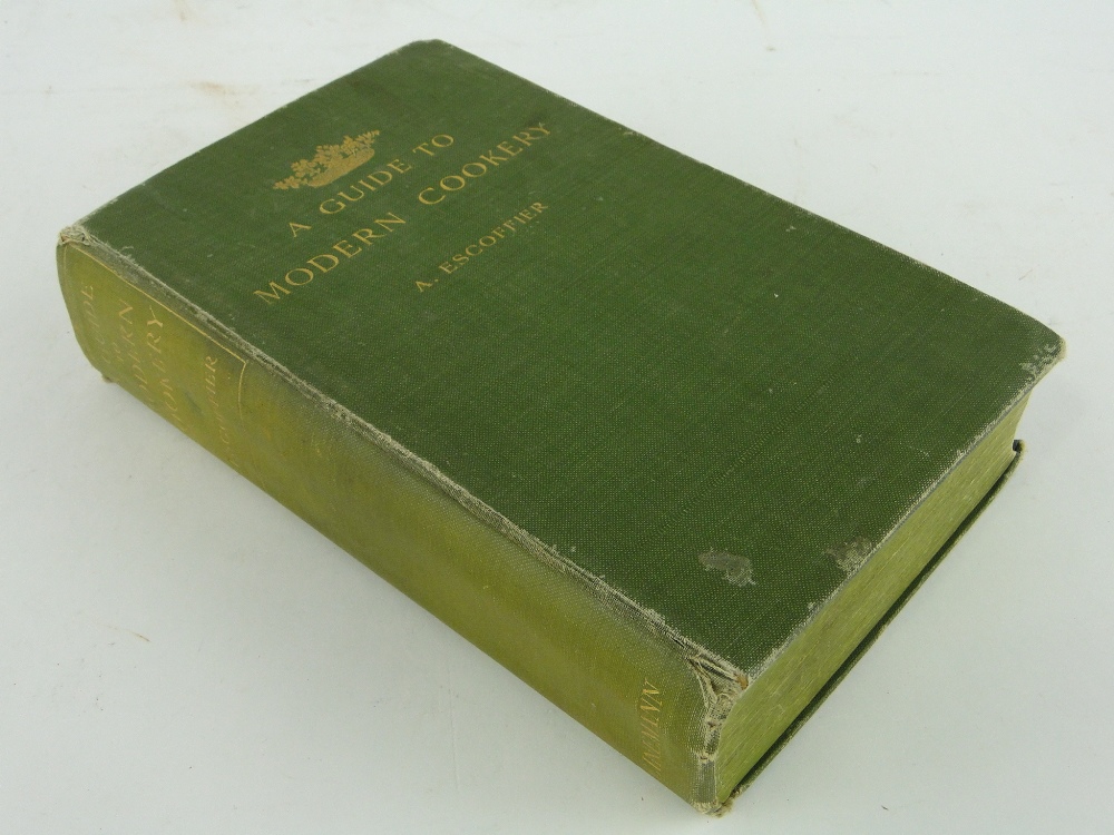 A Escoffier A Guide To Modern Cookery Signed By The Author And Dated 1907 First Edition