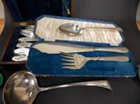 Silver plated flatware to include 3 boxed sets.