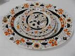 Seworth Real Ironstone China platter, printed and painted in Imari palate with 4 matching plates.