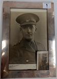 George V Silver rectangular photograph frame enclosing a photograph inscribed “Captain L M Potts,