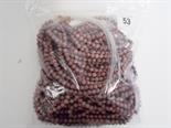 Bag of pale brown stone uniform carved beads.