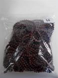 Bag of dark red stone uniform carved beads.