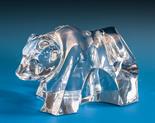 A Baccarat glass bear etched Baccarat marking to back left leg, 14 x 7in.(35.6 x 17.8cm.0