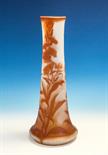 A large Emille Gallé cameo glass vase c.1900, of tapering trumpet form with slightly everted rim,