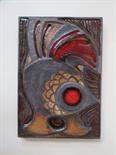 A Soholm textured wall plaque, 34.5cm x 23.5cm