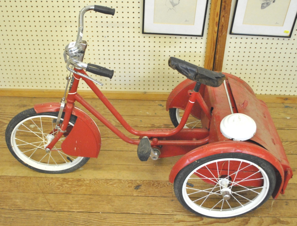 A 1950s Gresham Flyer child`s tricycle made by Abberdale Company Limited, London