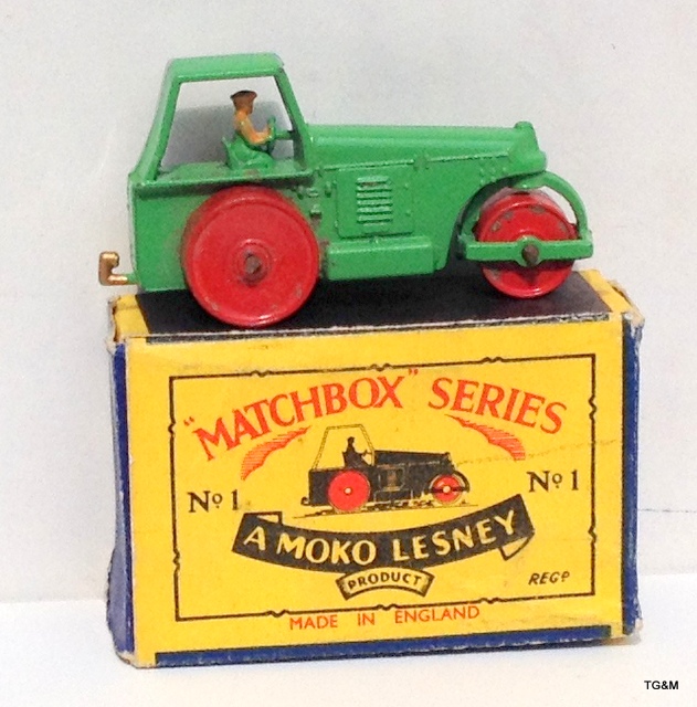 Matchbox 1 75 Series No 1 Diesel road roller, boxed