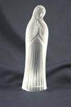 Lalique figure of the Madonna with hands together, frosted clear glass, etched mark in script `