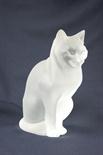 Lalique `Chat Assis`, clear, frosted and moulded glass, etched mark in script `Lalique France`,