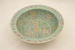 Cantonese famille rose basin, mid 19th Century, having an everted rim and decorated throughout