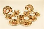 Royal Crown Derby coffee cups and saucers, circa 1912-14, pattern 2451, comprising eight cups and