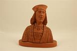 Mark Jones, terracotta bust, possibly Edward III of England, signed and dated 1975, 24.5cm