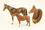 Beswick Bois Roussel racehorse, designed by Arthur Gredington, introduced 1947, finished in brown