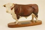 Beswick Connoisseur model `Polled Hereford Bull`, designed by Graham Tongue, issued 1977-89, height