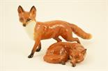 Beswick fox standing, model no. 1016A, designed by Arthur Gredington, issued 1945-97, 13cm; also