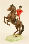 Beswick huntsman on rearing horse, second version, designed by Arthur Gredington, issued 1952-95,