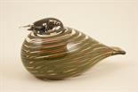 Iittala, Finnish, studio glass bird `Whip-Poor-Will` designed by Oiva Toikka, signed, 13cm