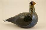 Iittala, Finnish, studio glass bird `Wood Grouse` designed by Oiva Toikka, signed and with original