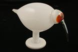 Iittala, Finnish, studio glass bird `Ibis` designed by Oiva Toikka, signed, finished in white, 16.