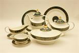 Royal Doulton Carlisle pattern china dinner, tea and coffee service comprising 14 dinner plates,