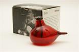 Iittala, Finnish, studio glass bird 'Little Tern Red' designed by Oiva Toikka, finished in ruby