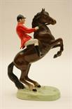 Beswick huntsman on rearing horse, designed by Arthur Gredington (868), style 2, issued 1952-55,