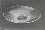 Orrefors flared clear glass bowl, designed by Edwin Ohrstrom, decorated with a radiating design of