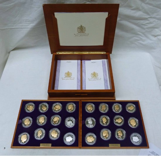 QUEEN ELIZABETH II GOLDEN JUBILEE COIN COLLECTION IN COLLECTOR CASE TO THE MATTHEW FAMILY, NO 676