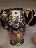 MALING; Gilt handled "Daisy" pattern milk jug, No. 6157
