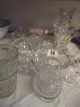 CUT GLASS WARE; 2 Quality cut glass bowls, 4 vases and other table ware