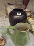 POOLE; Blue lustre 9" vase; Also Poole retro 10" vase, Aynsley floral part tea ware and 2 other