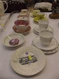 SUSIE COOPER. "Fragrance" pattern 2 trio sets, Victorian splash lustre teaware and other