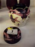 MOORCROFT; Fuschia patterned Moorcroft lidded jar, dated 2009