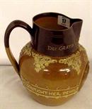 DOULTON LAMBETH; Victoria 1897 Jubilee portrait jug, 7.5" high