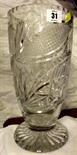 QUALITY CUT GLASS; pedestal 12" vase