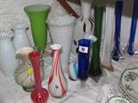 COLOURED GLASS WARE, collection of assorted retro and earlier coloured glass ware  including