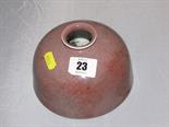 ORIENTAL CERAMICS, wide circular based high glazed brush pot, 6 underglaze character mark to