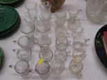 ANTIQUE GLASSWARE, collection of 19th Century glassware including punch cups and syllabub glasses