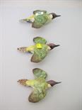 BESWICK, set of 3 Green Woodpecker graduated wall plaques (beaks restored)