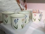 TIFFANY & CO, set of five ``Tiffany Tulips`` patterned jardiniere by Poole Pottery