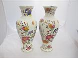 WEDGWOOD; Pair of wedgwood baluster form vases with floral & insect decoration, stamped Wedgwood to