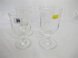 ANTIQUE GLASSWARE, 2 Victorian rummers and a pair of similar