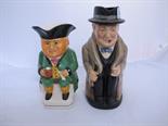WINSTON CHURCHILL, Royal Doulton seated toby jug, 9`` height and one other toby jug