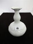 MEISSEN, Blanc-de-chine lotus design moulded body 8`` high