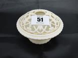 WORCESTER POT POURRI, Grainger Worcester ivory bodied reticulated pot pourri, pattern no. 302