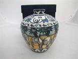 MOORCROFT, Limited edition ``Elephant Procession`` pattern 7.5`` vase