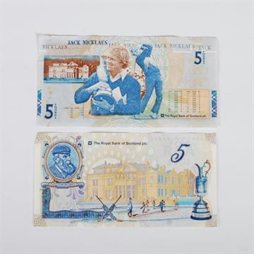 Two Royal Bank Of Scotland Five Pound Notes Jack Nicklaus And Old