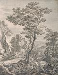 Jan Both (1615-1652) Dutch. ‘Landscape’, Etching, 10.25” x 8”. Provenance; Collection of the Duke of