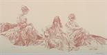 William Russell Flint (1880-1969) British. Three Ladies Seated, Print, Signed in Pencil, 13” x